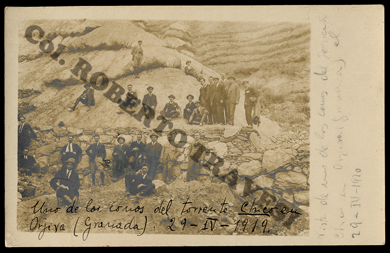 Uno de los conos del torrente Chico en Orjiva (Granada). 29-IV-1919